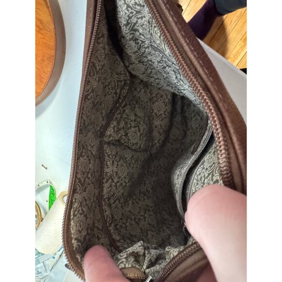 Joy Susan | Brown Vegan Leather Cross Body Purse - Picture 10 of 11